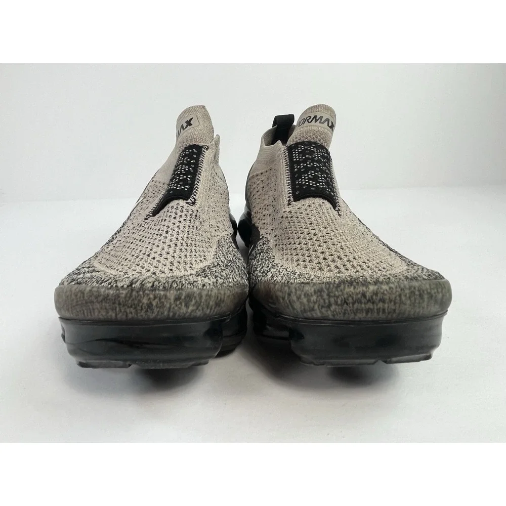 Nike Air Vapormax Women Size 8 Flyknit Moc Moon Particle Black Grey AJ6599-202